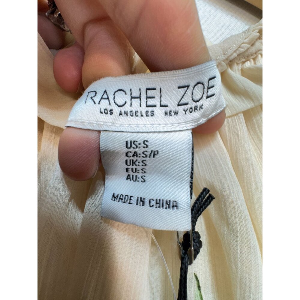 NWT Rachel Zoe Floral Sheer Long Sleeve Blouse w/ Inner Womens S Multicolor - Picture 2 of 15